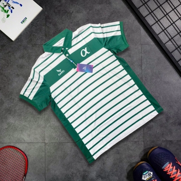 Áo Pickleball Kamito Alpha V1 KMAP251157 - Trắng Xanh chính hãng
