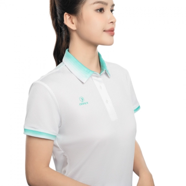 Áo Tennis Donex Pro AC-3822 Nữ Trắng Phối Xanh Ngọc Chính Hãng