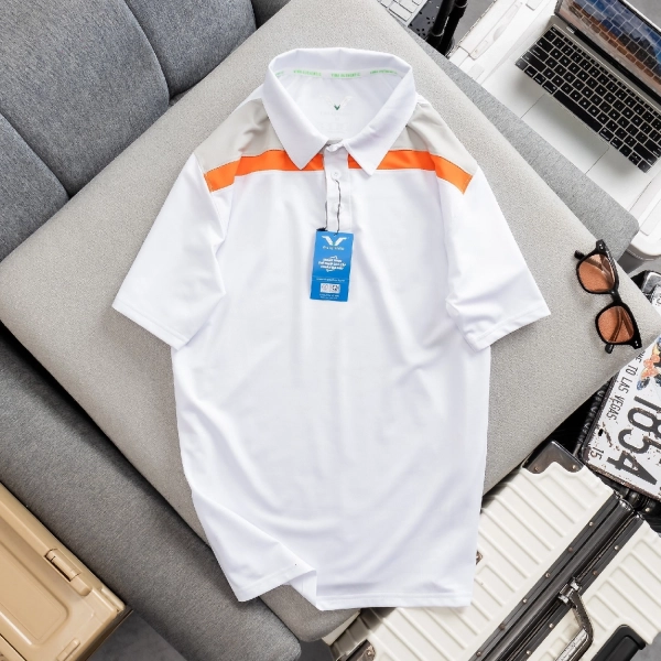Áo tennis Vina Authetic AVP63 nam - Trắng chính hãng