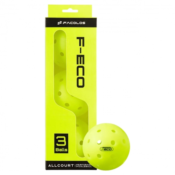 Bóng Pickleball Facolos F-Eco Xanh (Hộp 3 quả)