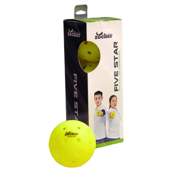 Bóng Pickleball Zocker Five Star (Hộp 3 quả)