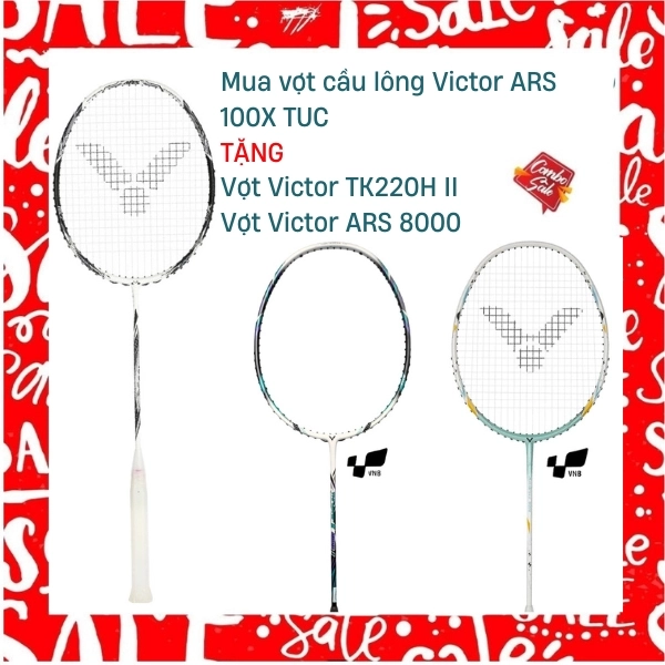 Combo Mua Vợt Cầu Lông Victor ARS 100X TUC Tặng Vợt Victor TK220H II + Vợt Victor ARS 8000