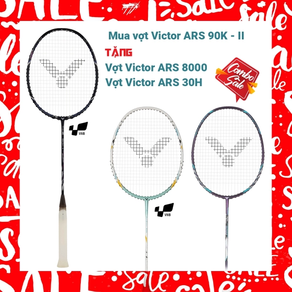 Combo mua vợt cầu lông Victor ARS 90K II tặng vợt Victor ARS 8000 + vợt Victor ARS 30H