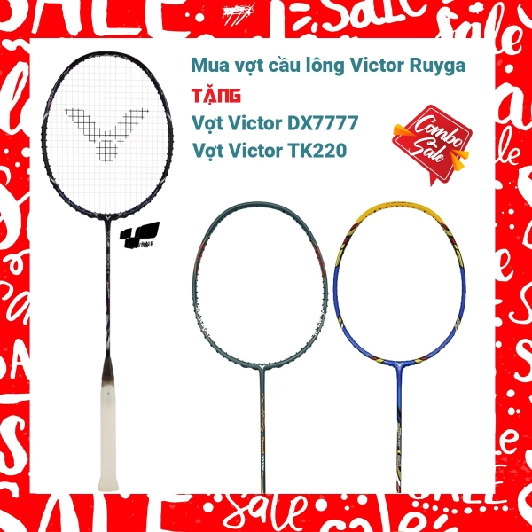 Combo mua vợt cầu lông Victor ARS 90K II tặng vợt Victor DX 7777 + vợt Victor TK220