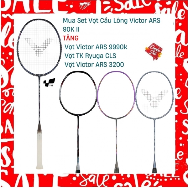 Combo mua vợt cầu lông Victor ARS 90K II tặng Vợt Victor TK Ryuga CLS + Vợt Victor ARS 9990K + Vợt Victor ARS 3200