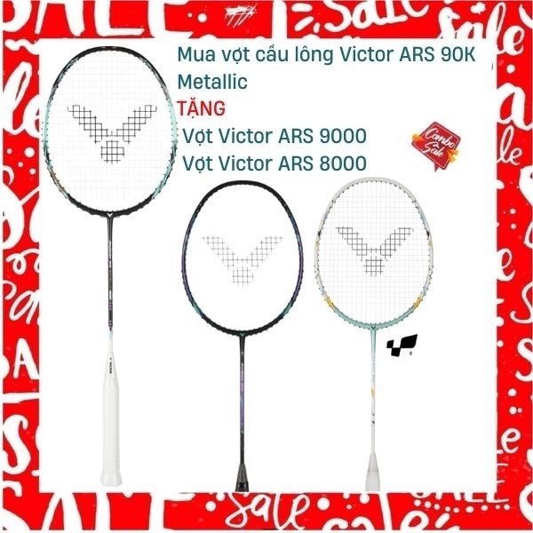 Combo Mua Vợt Cầu Lông Victor ARS 90K Metallic Tặng Vợt DX9999 + Vợt Victor ARS 8000