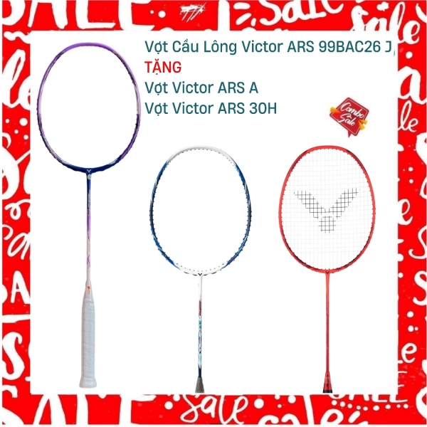 Combo Mua Vợt Cầu Lông Victor ARS 99BAC26 J Tặng vợt Victor ARS A+ vợt Victor ARS 30H