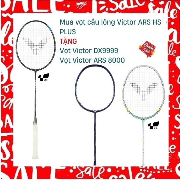 Combo Mua Vợt Cầu Lông Victor ARS HS PLUS Tặng Vợt Victor ARS 8000 + Vợt Victor DX9999