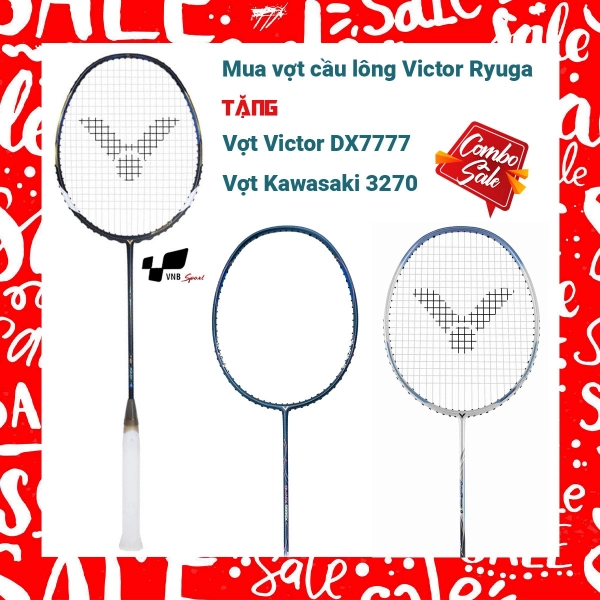 Combo Mua Vợt Cầu Lông Victor BS12 SE 55TH Tặng Vợt Victor DX9999 + Vợt Victor ARS 9