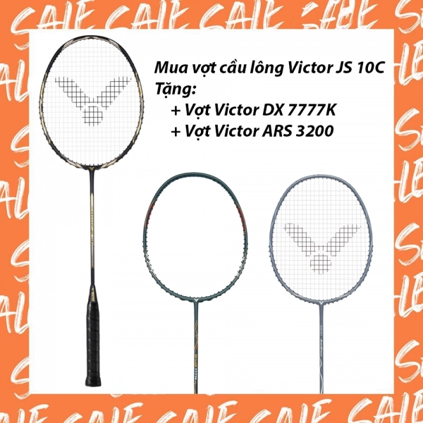 Combo Mua Vợt Cầu Lông Victor JS10C NEW + Tặng Vợt Victor DX7777 + Vợt Victor ARS 3200