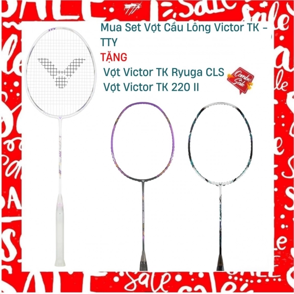 Combo mua vợt cầu lông Victor TK - TTY tặng vợt Victor TK 220 II + vợt Victor TK Ryuga CLS