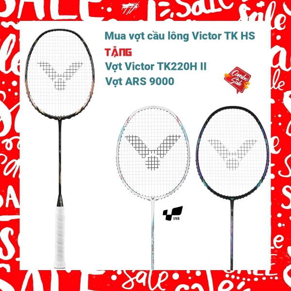 Combo mua vợt Victor TK HS tặng vợt Victor TK220H II + vợt Victor ARS 9000
