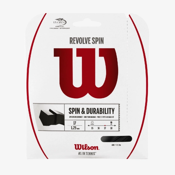 Cước tennis Wilson Revolve Spin 17 Set Bk WRZ958900 (Đen) chính hãng