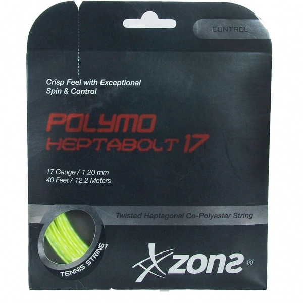 Cước Tennis Zons Kẽm Xoắn Polymo Heptabolt 17 Đỏ Chính Hãng