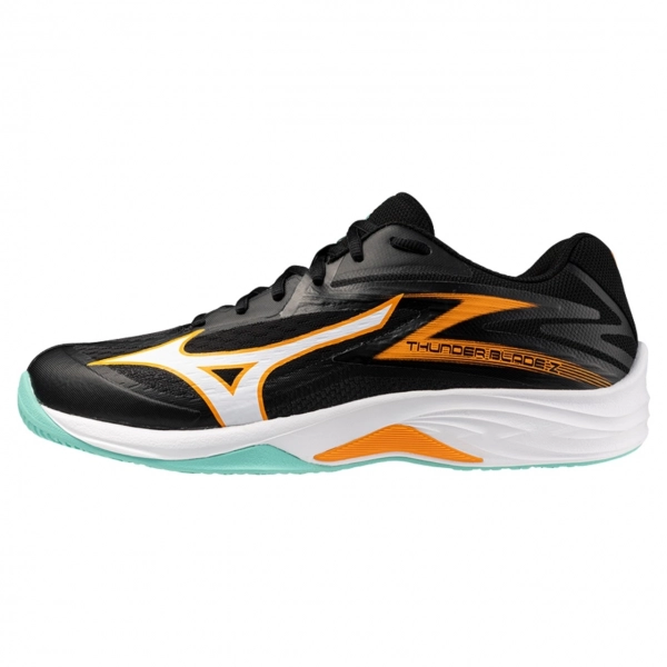 Giày cầu lông Mizuno Thunder Blade Z2 - Đen cam trắng chính hãng (V1GA237007)