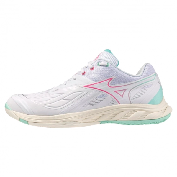 Giày cầu lông Mizuno Wave Fang 2 - Trắng xanh ngọc chính hãng (71GA231340)