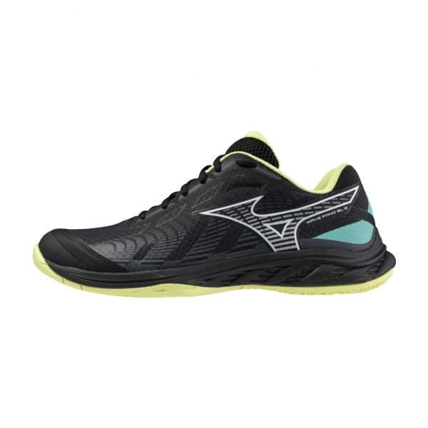 Giày cầu lông Mizuno Wave Fang El 2 - Đen trắng vàng chính hãng (71GA242301)