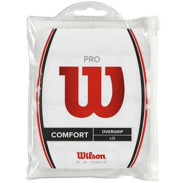 Quấn Cán Vợt Tennis Wilson Pro Comfort x12 Trắng (12 Cuốn/Vỷ)