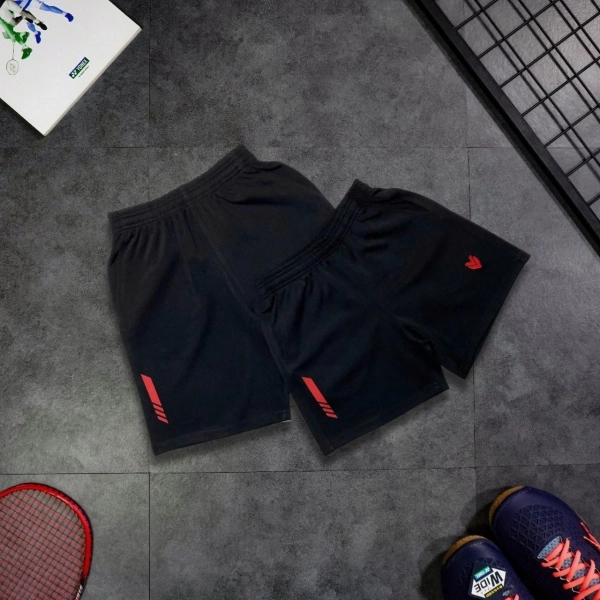 Quần cầu lông Victec QV02 Nữ - Đen đỏ