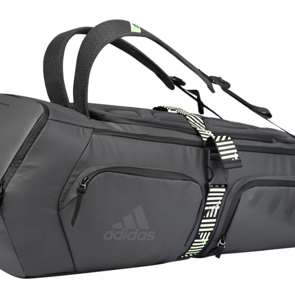 Túi Tennis Adidas 2 Ngăn U7 6 Racket Đen/Xám