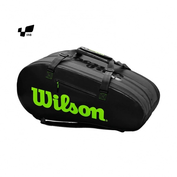 Túi tennis Wilson Super Tour 3 Comp Charco/Green chính hãng - WR8004101001