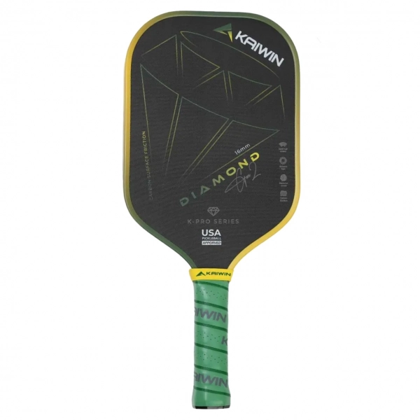 Vợt Pickleball Kaiwin Diamond Gen2 16mm - Xanh lá chính hãng