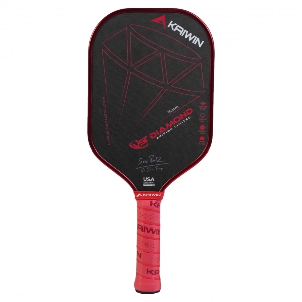 Vợt Pickleball Kaiwin Diamond VST 16mm - Đỏ chính hãng