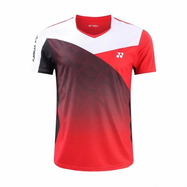 Áo cầu lông Yonex 6218 nam - Trắng đỏ