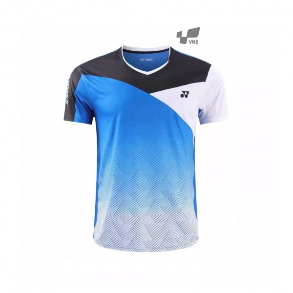 Áo cầu lông Yonex 6218 nam - Trắng xanh