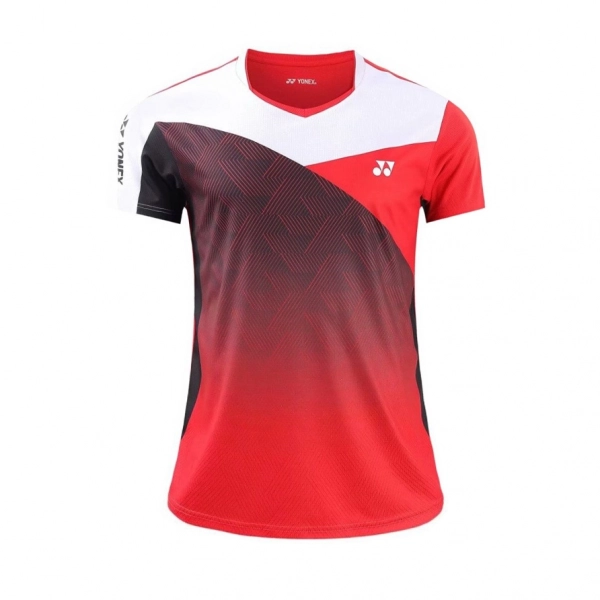 Áo cầu lông Yonex 6218 nữ - Trắng đỏ