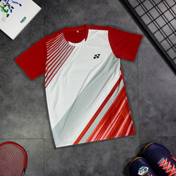 Áo Cầu Lông Yonex AC60 Nam - Trắng Đỏ