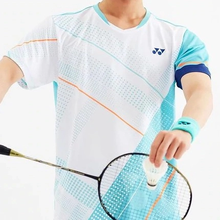 Áo cầu lông Yonex MT08 nam - Trắng xanh ngọc