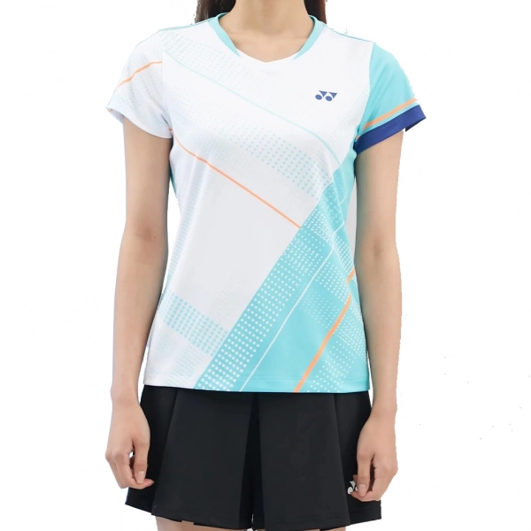 Áo cầu lông Yonex MT08 nữ - Trắng xanh ngọc