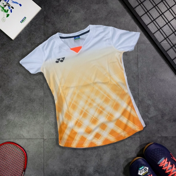 Áo cầu lông Yonex N08 nữ  -  Trắng cam