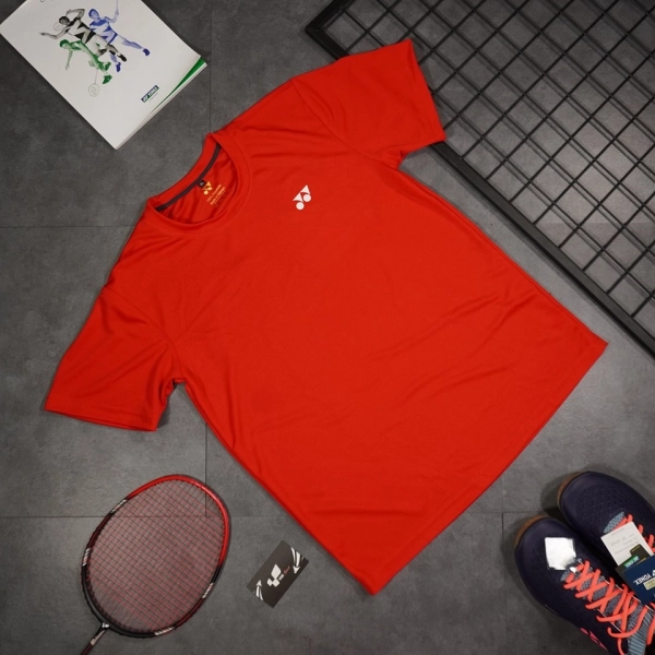 Áo cầu lông Yonex - Nam - Đỏ - Logo trắng