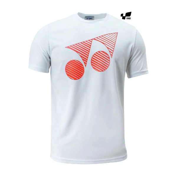 Áo cầu lông Yonex RM 1005 trắng logo đỏ chính hãng