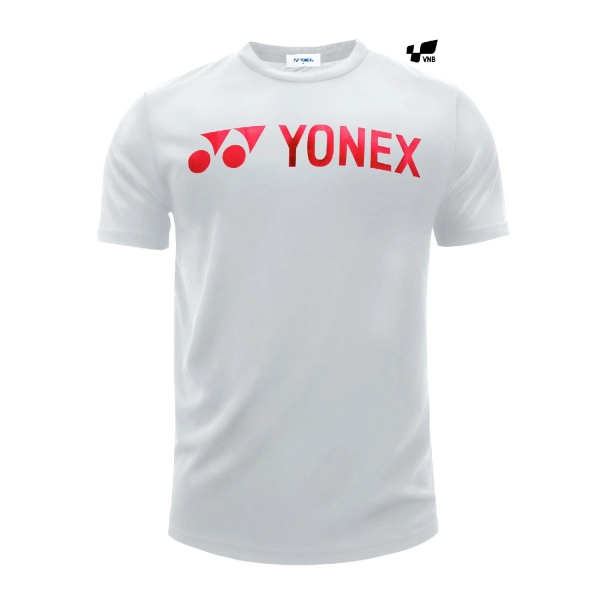 Áo cầu lông Yonex RM 1007 trắng chữ đỏ chính hãng