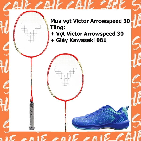 Combo mua vợt cầu lông Victor Arrowspeed 30 tặng Arrowspeed 30 + giày Kawasaki 081