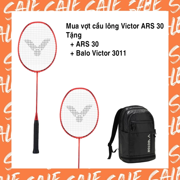 Combo mua vợt cầu lông Victor ARS 30 tặng ARS 30 + Balo Victor 3011