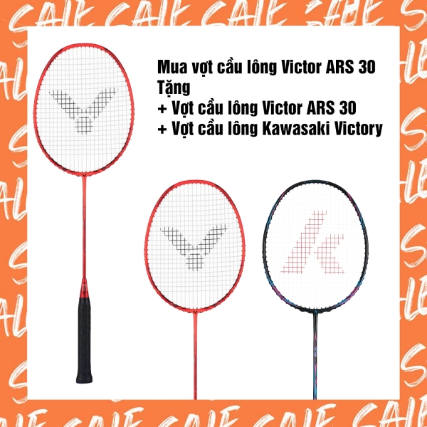 Combo mua vợt cầu lông Victor ARS 30 tặng ARS 30 + vợt Kawasaki Victory