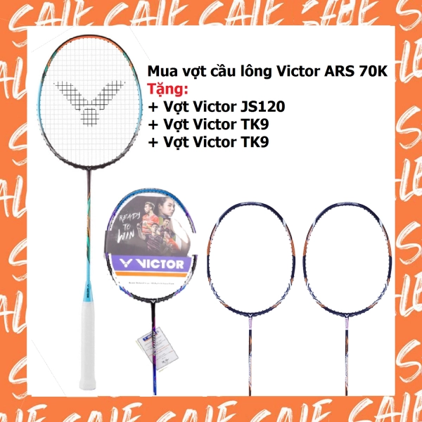 Combo mua vợt cầu lông Victor ARS 70K tặng vợt JS120 + 2 vợt Victor TK9