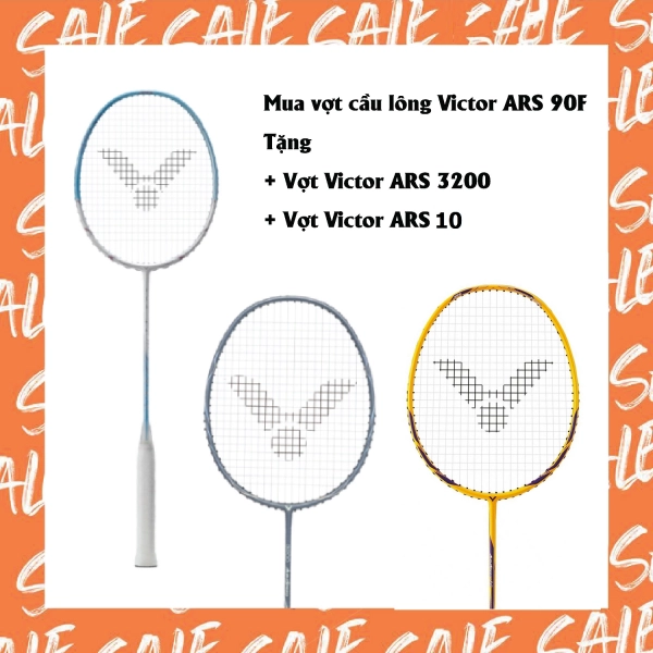 Combo mua vợt cầu lông Victor ARS 90F tặng vợt Victor ARS 3200 + ARS 10