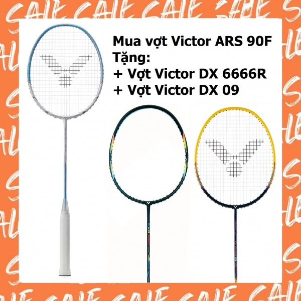 Combo mua vợt cầu lông Victor ARS 90F tặng vợt Victor DX 6666R + vợt Victor DX 09