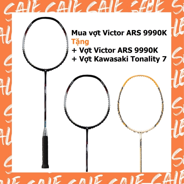 Combo mua vợt cầu lông Victor ARS 9990K tặng vợt Victor ARS 9990K + vợt Kawasaki Tonality 7