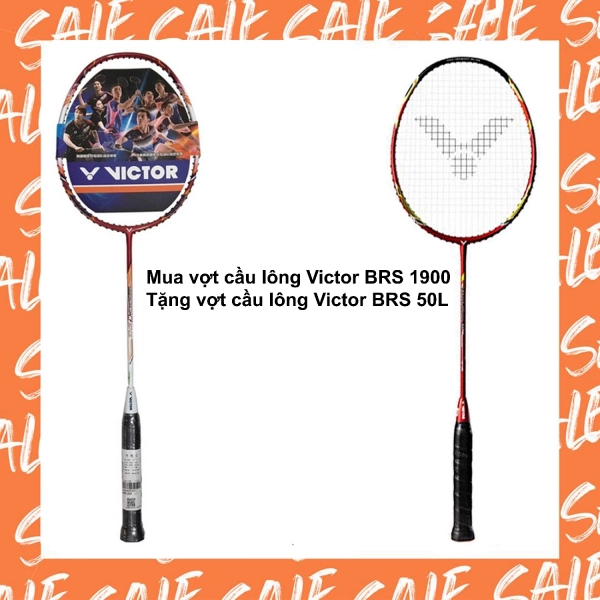 Combo mua vợt cầu lông Victor BRS 1900 tặng vợt Victor BRS 50L