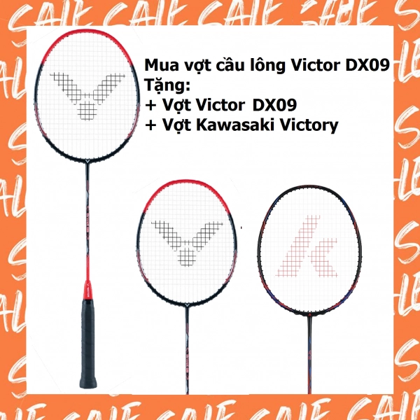 Combo mua vợt cầu lông Victor Drivex 09 tặng vợt  Victor Drivex 09 + vợt Kawasaki Victory