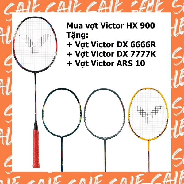 Combo mua vợt cầu lông Victor HX900 tặng vợt Victor Dx 6666 + vợt Victor DX 7777K + vợt Victor ARS10