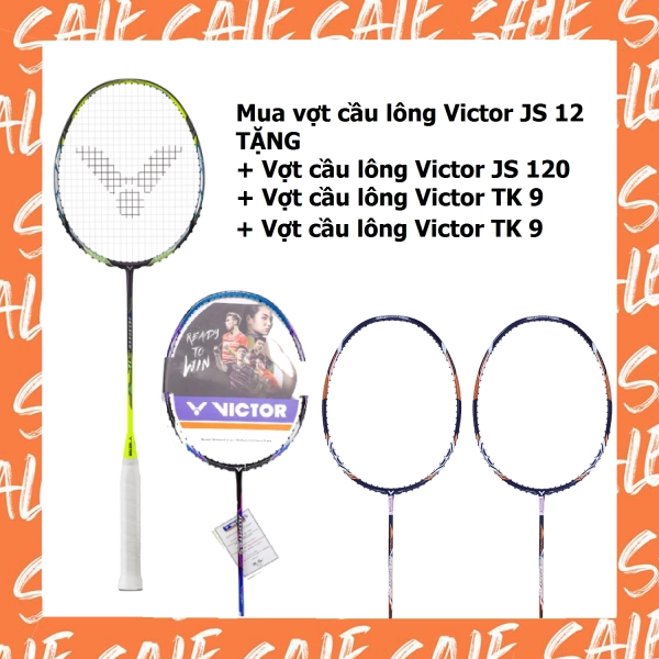 Combo mua vợt cầu lông Victor JETSPEED 12 (JS 12) tặng vợt JS120 + 2 vợt Victor TK9