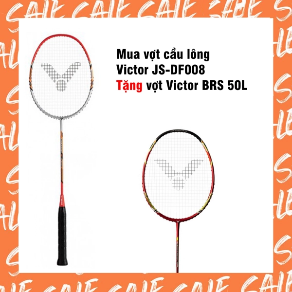 Combo mua vợt cầu lông Victor JS-DF008 tặng vợt Victor BRS 50L