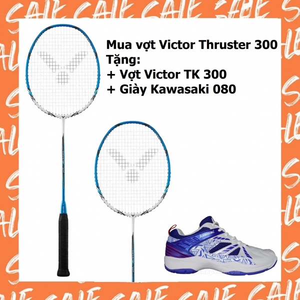 Combo mua vợt cầu lông Victor TK 300 tặng vợt Victor TK 300 + giày Kawasaki 080